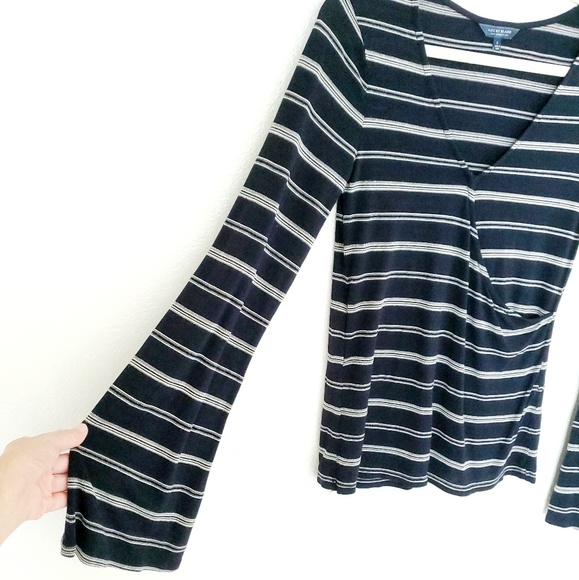 Lucky Brand Navy Wrap Front Shirt - Picture 4 of 7